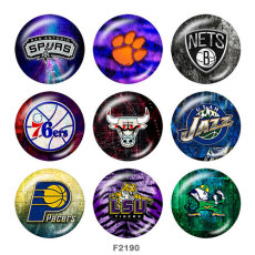 20MM team Sport glass snaps buttons