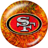20MM team Sport glass snaps buttons
