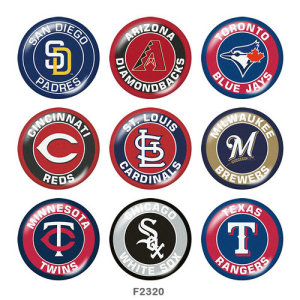 20MM team Sport glass snaps buttons