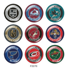 20MM team Sport glass snaps buttons