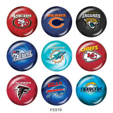 20MM team Sport glass snaps buttons