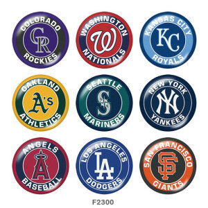 20MM team Sport glass snaps buttons
