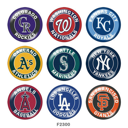 20MM team Sport glass snaps buttons