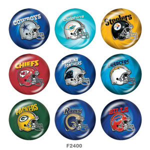 20MM team Sport glass snaps buttons