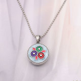 20MM flower metal silver plated snap with enamel  charms snaps jewelry