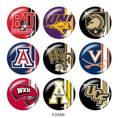 20MM team Sport glass snaps buttons