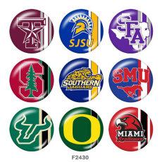 20MM team Sport glass snaps buttons