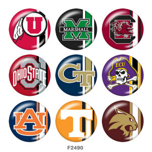 20MM team Sport glass snaps buttons