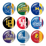 20MM team Sport glass snaps buttons