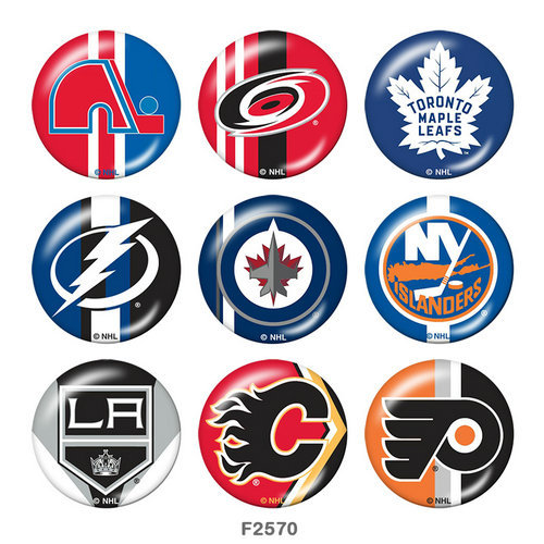 20MM team Sport glass snaps buttons