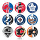 20MM team Sport glass snaps buttons