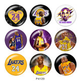 20MM basketball glass snaps buttons