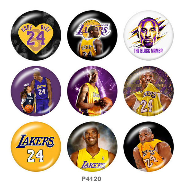 20MM basketball glass snaps buttons