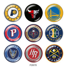 20MM team Sport glass snaps buttons