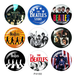 20MM Beatles glass snaps buttons