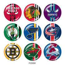 20MM team Sport glass snaps buttons