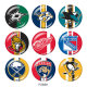 20MM team Sport glass snaps buttons
