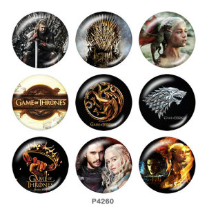 20MM Game of thrones glass snaps buttons