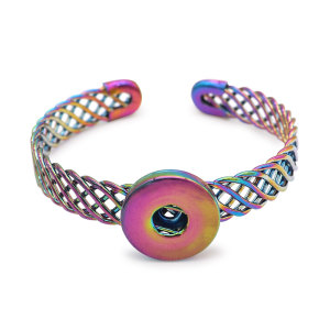 Partnerbeads 1 button snaps metal bracelet fit snaps chunks