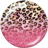 20MM Leopard Print glass snaps buttons