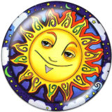 20MM Sun Print glass snaps buttons