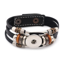 20CM 1 buttons leather  new type Bracelet fit 20mm snaps chunks