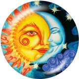 20MM Sun Print glass snaps buttons