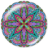 20MM decorative pattern Print glass snaps buttons