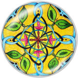 20MM decorative pattern Print glass snaps buttons