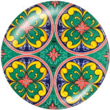20MM decorative pattern Print glass snaps buttons