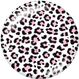 20MM Leopard Print glass snaps buttons