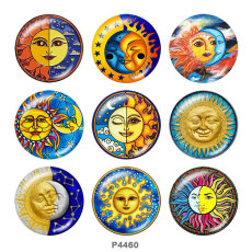 20MM Sun Print glass snaps buttons
