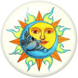 20MM Sun Print glass snaps buttons