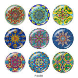 20MM decorative pattern Print glass snaps buttons