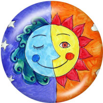 20MM Sun Print glass snaps buttons
