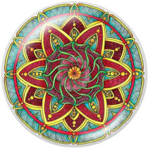 20MM decorative pattern Print glass snaps buttons