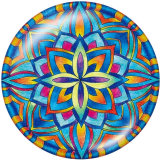 20MM decorative pattern Print glass snaps buttons