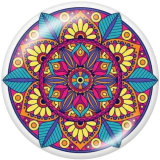 20MM decorative pattern Print glass snaps buttons