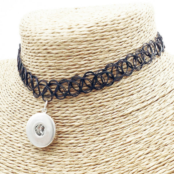 Necklace silver  fit 20MM chunks snaps jewelry