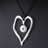 Halloween love Flower Butterfly cross Necklace silver  Adjustable leather rope fit 20MM chunks snaps jewelry