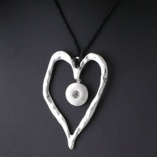 Halloween love Flower Butterfly cross Necklace silver  Adjustable leather rope fit 20MM chunks snaps jewelry