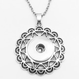 Halloween Flower owl Butterfly cross Elephant Christmas tree Necklace silver 60cm chain fit 20MM chunks snaps jewelry