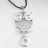 Halloween love Flower Butterfly cross Necklace silver  Adjustable leather rope fit 20MM chunks snaps jewelry