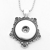 Halloween Flower owl Butterfly cross Elephant Christmas tree Necklace silver 60cm chain fit 20MM chunks snaps jewelry