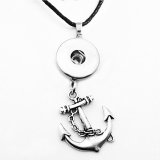 Halloween love Flower Butterfly cross Necklace silver  Adjustable leather rope fit 20MM chunks snaps jewelry