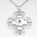 Halloween Flower owl Butterfly cross Elephant Christmas tree Necklace silver 60cm chain fit 20MM chunks snaps jewelry