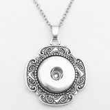 Halloween Flower owl Butterfly cross Elephant Christmas tree Necklace silver 60cm chain fit 20MM chunks snaps jewelry