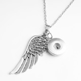 Halloween Flower owl Butterfly cross Elephant Christmas tree Necklace silver 60cm chain fit 20MM chunks snaps jewelry