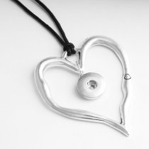 Halloween love Flower Butterfly cross Necklace silver  Adjustable leather rope fit 20MM chunks snaps jewelry