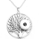 Halloween Flower owl Butterfly cross Elephant Christmas tree Necklace silver 60cm chain fit 20MM chunks snaps jewelry